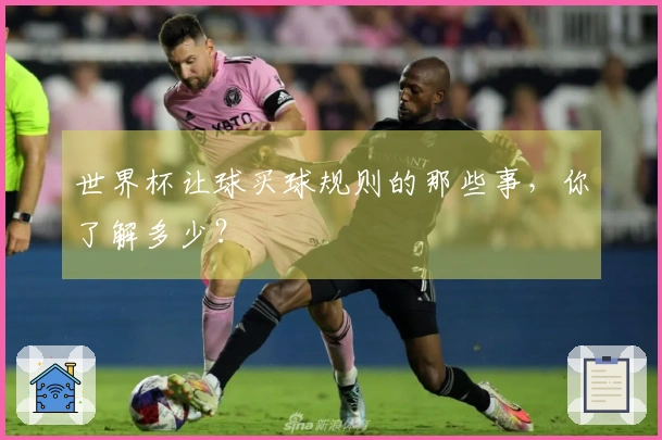世界杯让球买球规则的那些事，你了解多少？